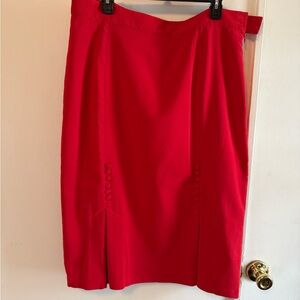 Tatyana High Waisted Red Women's Skirt